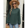 image:imageANRABESS Sweatshirt for Women Oversized Henley Tunic TopsDark Green