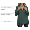 image:imageANRABESS Sweatshirt for Women Oversized Henley Tunic TopsDark Green