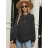 image:imageANRABESS Sweatshirt for Women Oversized Henley Tunic TopsDeep Grey