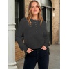 image:imageANRABESS Sweatshirt for Women Oversized Henley Tunic TopsDeep Grey