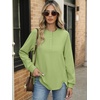 image:imageANRABESS Sweatshirt for Women Oversized Henley Tunic TopsGreen