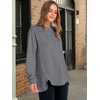 image:imageANRABESS Sweatshirt for Women Oversized Henley Tunic TopsGrey