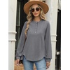 image:imageANRABESS Sweatshirt for Women Oversized Henley Tunic TopsGrey