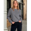 image:imageANRABESS Sweatshirt for Women Oversized Henley Tunic TopsGrey