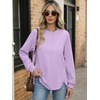 image:imageANRABESS Sweatshirt for Women Oversized Henley Tunic TopsLight Purple