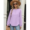 image:imageANRABESS Sweatshirt for Women Oversized Henley Tunic TopsLight Purple