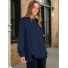 image:imageANRABESS Sweatshirt for Women Oversized Henley Tunic TopsNavy Blue