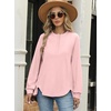 image:imageANRABESS Sweatshirt for Women Oversized Henley Tunic TopsPink