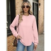 image:imageANRABESS Sweatshirt for Women Oversized Henley Tunic TopsPink