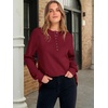 image:imageANRABESS Sweatshirt for Women Oversized Henley Tunic TopsRed