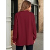 image:imageANRABESS Sweatshirt for Women Oversized Henley Tunic TopsRed