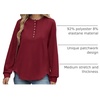 image:imageANRABESS Sweatshirt for Women Oversized Henley Tunic TopsRed