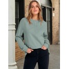 image:imageANRABESS Sweatshirt for Women Oversized Henley Tunic TopsSage Green