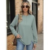 image:imageANRABESS Sweatshirt for Women Oversized Henley Tunic TopsSage Green