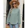 image:imageANRABESS Sweatshirt for Women Oversized Henley Tunic TopsSage Green