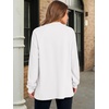 image:imageANRABESS Sweatshirt for Women Oversized Henley Tunic TopsWhite