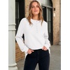 image:imageANRABESS Sweatshirt for Women Oversized Henley Tunic TopsWhite