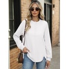 image:imageANRABESS Sweatshirt for Women Oversized Henley Tunic TopsWhite