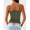 image:imageANRABESS Tank Tops for Women Summer Double Lined Sleeveless TopArmy Green