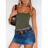image:imageANRABESS Tank Tops for Women Summer Double Lined Sleeveless TopArmy Green