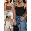 image:imageANRABESS Tank Tops for Women Summer Double Lined Sleeveless TopBlack