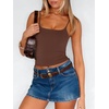 image:imageANRABESS Tank Tops for Women Summer Double Lined Sleeveless TopBrown