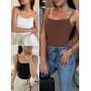 image:imageANRABESS Tank Tops for Women Summer Double Lined Sleeveless TopBrown