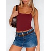 image:imageANRABESS Tank Tops for Women Summer Double Lined Sleeveless TopDeep Red
