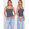 image:imageANRABESS Tank Tops for Women Summer Double Lined Sleeveless TopGrey