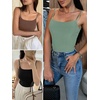 image:imageANRABESS Tank Tops for Women Summer Double Lined Sleeveless TopGrey Green