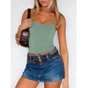 image:imageANRABESS Tank Tops for Women Summer Double Lined Sleeveless TopGrey Green