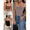 image:imageANRABESS Tank Tops for Women Summer Double Lined Sleeveless TopKhaki Pink