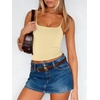 image:imageANRABESS Tank Tops for Women Summer Double Lined Sleeveless TopLemon