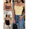 image:imageANRABESS Tank Tops for Women Summer Double Lined Sleeveless TopLemon