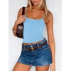 image:imageANRABESS Tank Tops for Women Summer Double Lined Sleeveless TopLight Blue