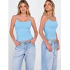 image:imageANRABESS Tank Tops for Women Summer Double Lined Sleeveless TopLight Blue