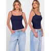 image:imageANRABESS Tank Tops for Women Summer Double Lined Sleeveless TopNavy Blue
