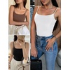 image:imageANRABESS Tank Tops for Women Summer Double Lined Sleeveless TopWhite