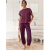 image:imageANRABESS Two Piece Sets for Women Lounge Airport OutfitsBurgundy