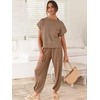 image:imageANRABESS Two Piece Sets for Women Lounge Airport OutfitsDeep Brown