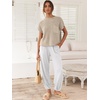 image:imageANRABESS Two Piece Sets for Women Lounge Airport OutfitsKhaki White