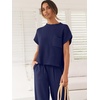 image:imageANRABESS Two Piece Sets for Women Lounge Airport OutfitsNavy Blue