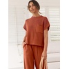 image:imageANRABESS Two Piece Sets for Women Lounge Airport OutfitsRust