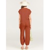 image:imageANRABESS Two Piece Sets for Women Lounge Airport OutfitsRust