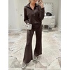 image:imageANRABESS Women 2 Piece Set Sweatsuits Lounge Fall OutfitsCoffee