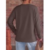 image:imageANRABESS Women Extra Soft Long Sleeve Shirts Oversized Thermal Fleece TopsBrown