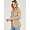 image:imageANRABESS Women Extra Soft Long Sleeve Shirts Oversized Thermal Fleece TopsKhaki