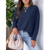 image:imageANRABESS Women Extra Soft Long Sleeve Shirts Oversized Thermal Fleece TopsNavy