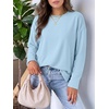 image:imageANRABESS Women Extra Soft Long Sleeve Shirts Oversized Thermal Fleece TopsSky Blue