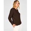 image:imageANRABESS Women Henley Long Sleeve Lightweight Fall SweatersCoffee